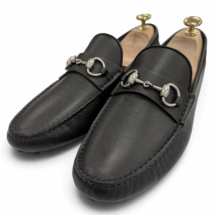 未使用品▼GUCCI グッチ 26SS 765859 ホースビット レザーシューズ ローファー ドライビングシューズ ブラック 7 メンズ 箱・保存袋付き