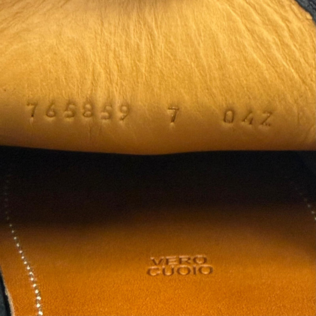 未使用品▼GUCCI グッチ 26SS 765859 ホースビット レザーシューズ ローファー ドライビングシューズ ブラック 7 メンズ 箱・保存袋付き