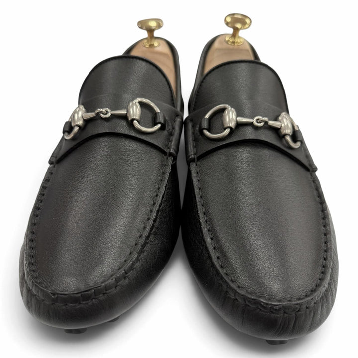 未使用品▼GUCCI グッチ 26SS 765859 ホースビット レザーシューズ ローファー ドライビングシューズ ブラック 7 メンズ 箱・保存袋付き