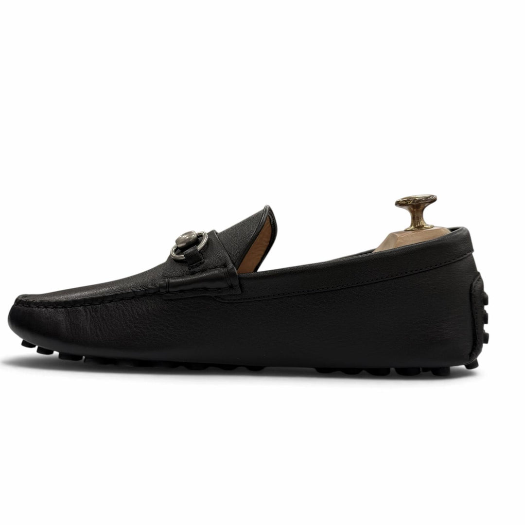 未使用品▼GUCCI グッチ 26SS 765859 ホースビット レザーシューズ ローファー ドライビングシューズ ブラック 7 メンズ 箱・保存袋付き