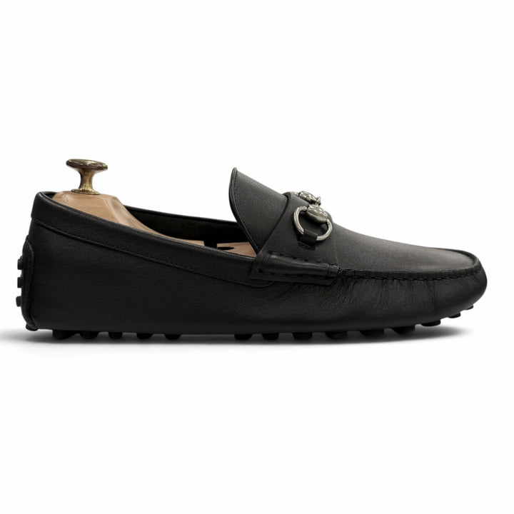 未使用品▼GUCCI グッチ 26SS 765859 ホースビット レザーシューズ ローファー ドライビングシューズ ブラック 7 メンズ 箱・保存袋付き
