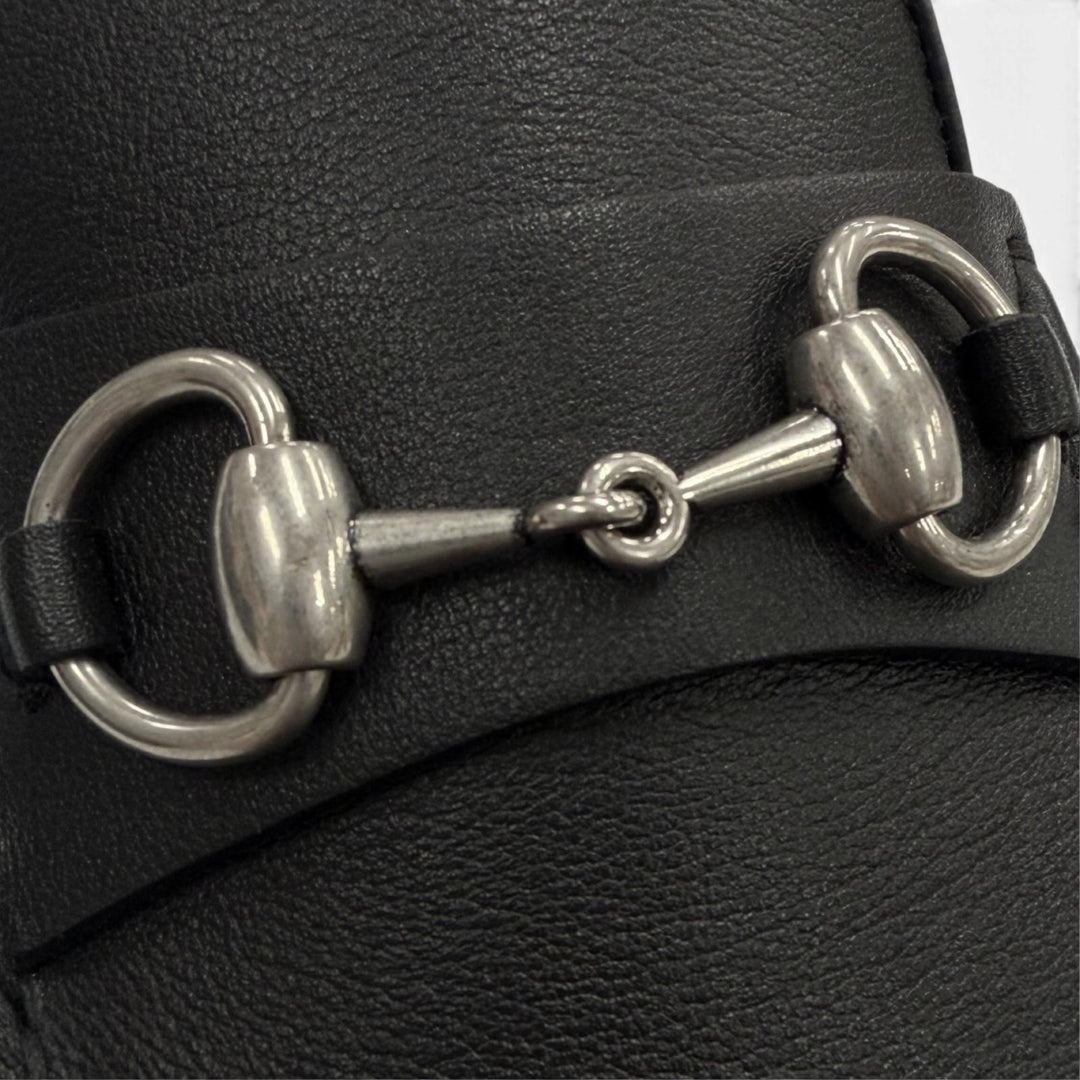 未使用品▼GUCCI グッチ 26SS 765859 ホースビット レザーシューズ ローファー ドライビングシューズ ブラック 7 メンズ 箱・保存袋付き