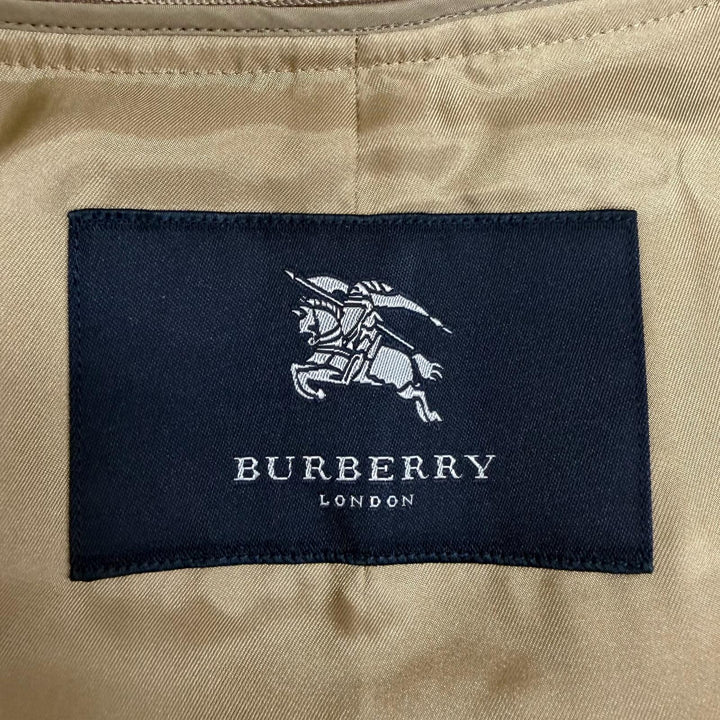 美品□BURBERRY LONDON バーバリーロンドン 裏地ノバチェック柄 カシミヤ混ライナー付 ステンカラーコート 玉虫 92-170-5 日本製 正規品