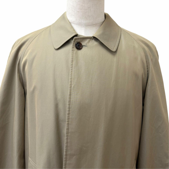 美品□BURBERRY LONDON バーバリーロンドン 裏地ノバチェック柄 カシミヤ混ライナー付 ステンカラーコート 玉虫 92-170-5 日本製 正規品