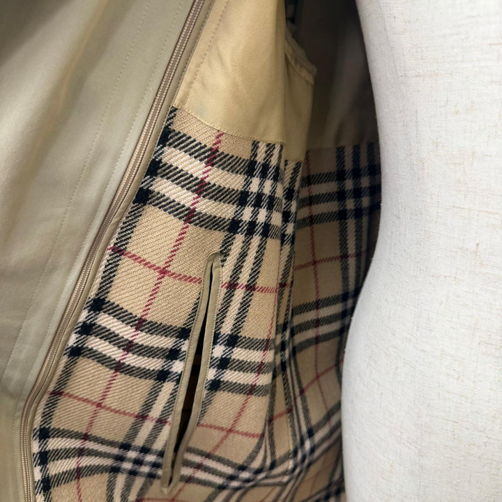 美品□BURBERRY LONDON バーバリーロンドン 裏地ノバチェック柄 カシミヤ混ライナー付 ステンカラーコート 玉虫 92-170-5 日本製 正規品