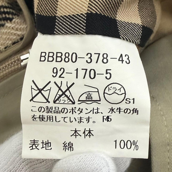 美品□BURBERRY LONDON バーバリーロンドン 裏地ノバチェック柄 カシミヤ混ライナー付 ステンカラーコート 玉虫 92-170-5 日本製 正規品
