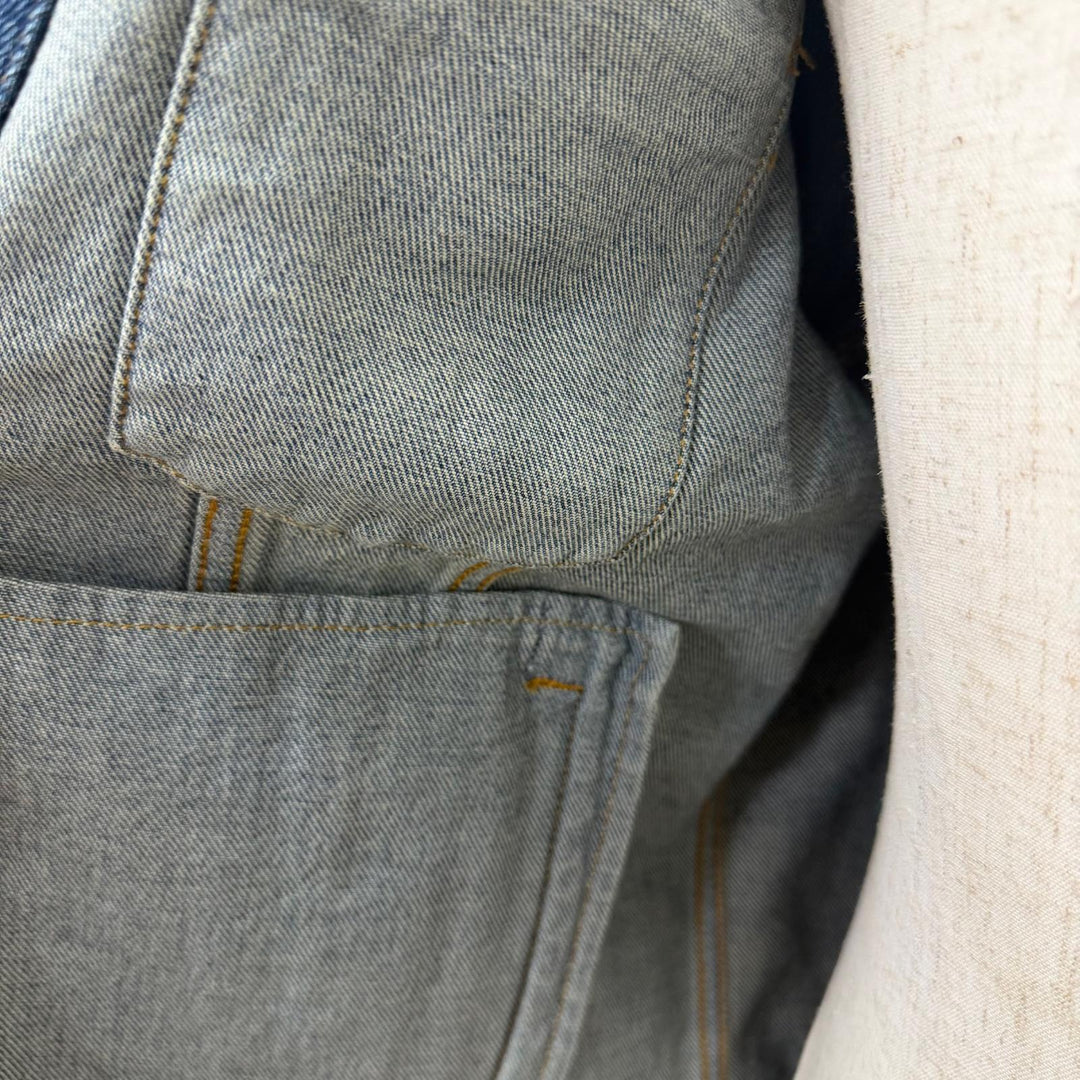 極美品□GUCCI グッチ 623228 ヴィンテージ加工 ロゴパッチ パッチワーク トラッカージャケット デニムジャケット 48 イタリア製 正規品