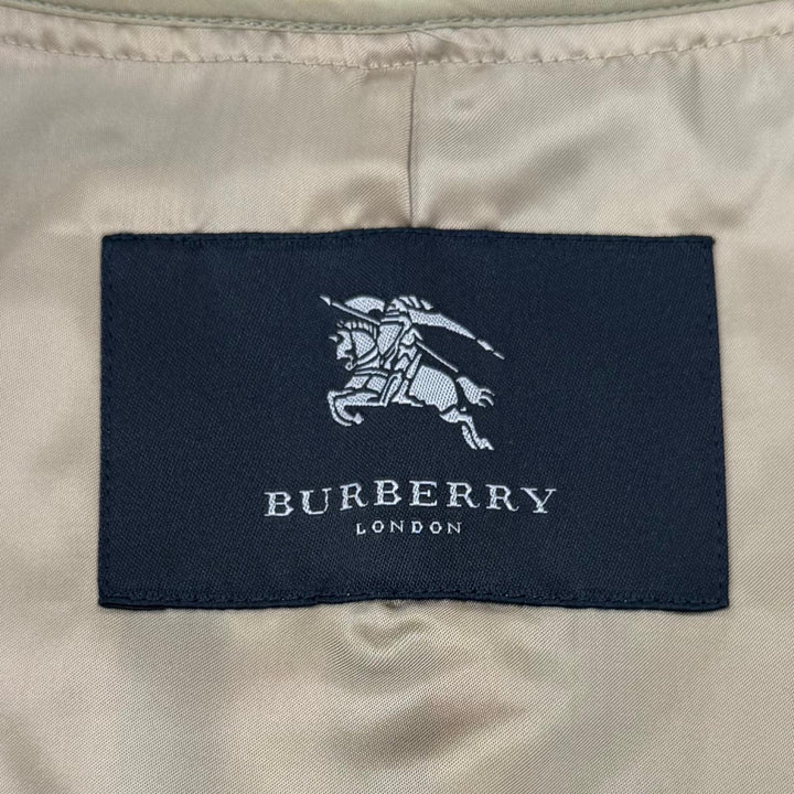 美品▼BURBERRY LONDON バーバリーロンドン 裏地ノバチェック柄 ウールライナー付き 比翼仕立て ステンカラーコート M 正規品 メンズ