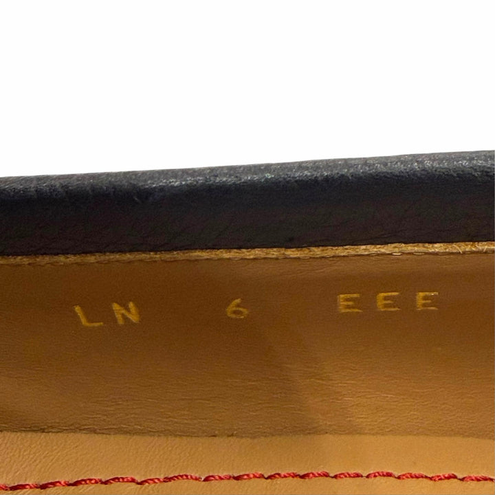 未使用品▼FERRAGAMO フェラガモ ガンチーニ レザーシューズ ビット ローファー ブラック シルバー金具 6 イタリア製 メンズ 保存袋付き