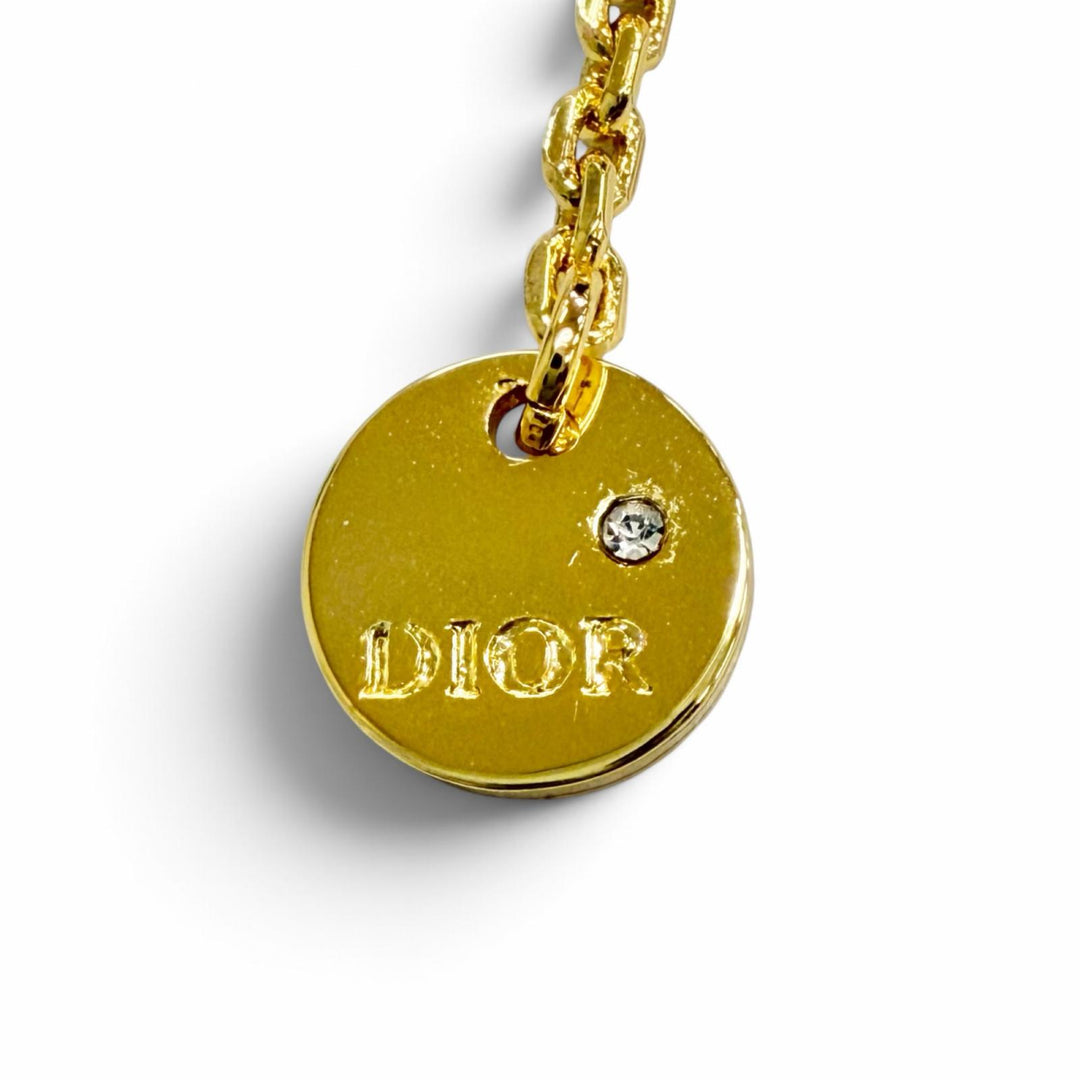 極美品△DIOR ディオール B1133PMTCY Petit CD プチ CD ダブルブレスレット スター ラインストーン アクセサリー ゴールド レディース
