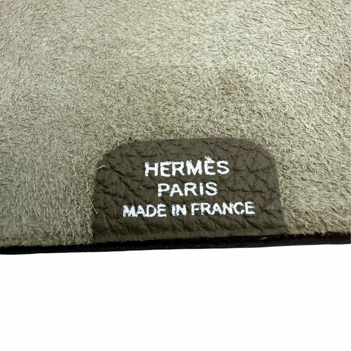 極美品☆HERMES エルメス ユリス ミニ ノートカバー トゴ エトゥープ シルバー金具 リフィル付 セリエ金具 □D刻印 フランス製