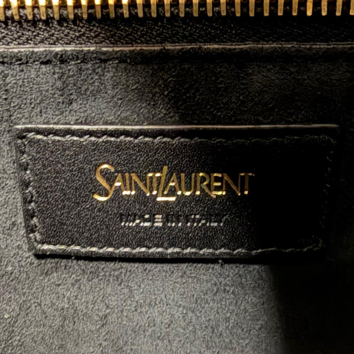 極美品☆SAINT LAURENT サンローラン 840891 レザー Yトップハンドル 2WAY ハンドバッグ ショルダーバッグ ブラック イタリア製 保存袋付