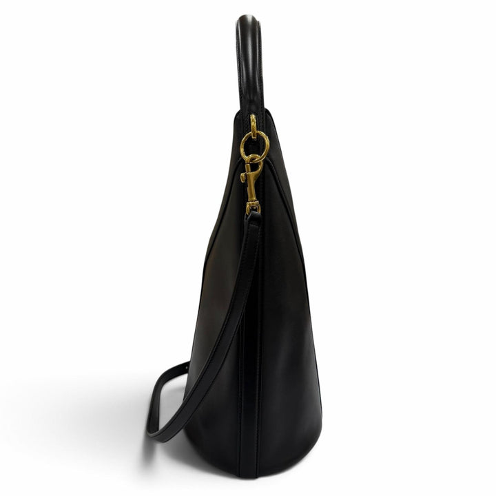 極美品☆SAINT LAURENT サンローラン 840891 レザー Yトップハンドル 2WAY ハンドバッグ ショルダーバッグ ブラック イタリア製 保存袋付