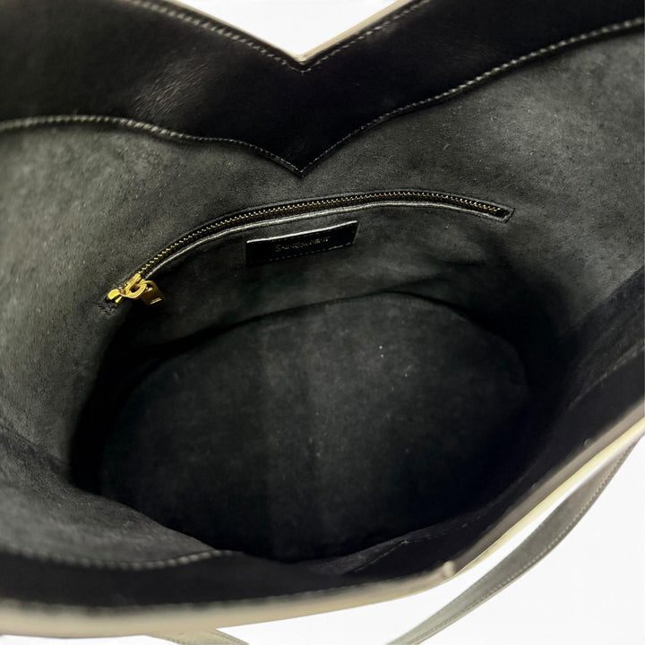 極美品☆SAINT LAURENT サンローラン 840891 レザー Yトップハンドル 2WAY ハンドバッグ ショルダーバッグ ブラック イタリア製 保存袋付