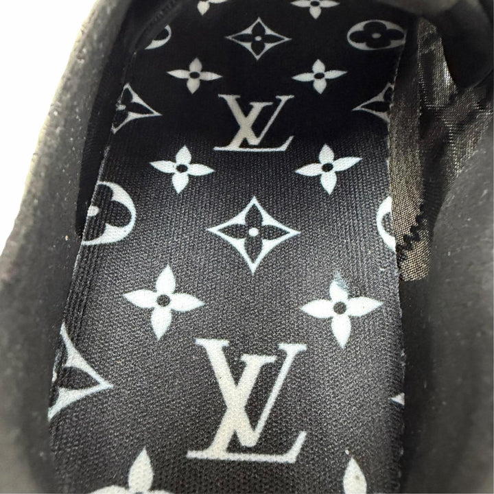 美品☆LOUIS VUITTON ルイヴィトン 2026年製 1AJOYV LV スプリント スニーカー レザー使い ノワール 36.5 定価195800円 箱・保存袋付き