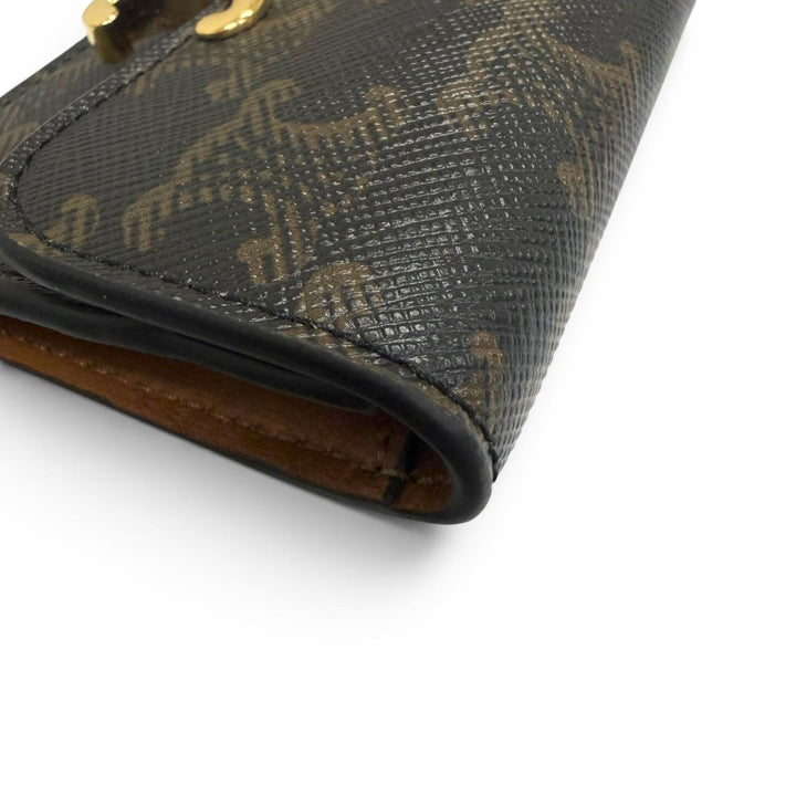 極美品□CELINE セリーヌ 10N062DB7 レザー トリオンフ カードケース 名刺入れ タン ゴールド金具 イタリア製 メンズ 保存袋付き