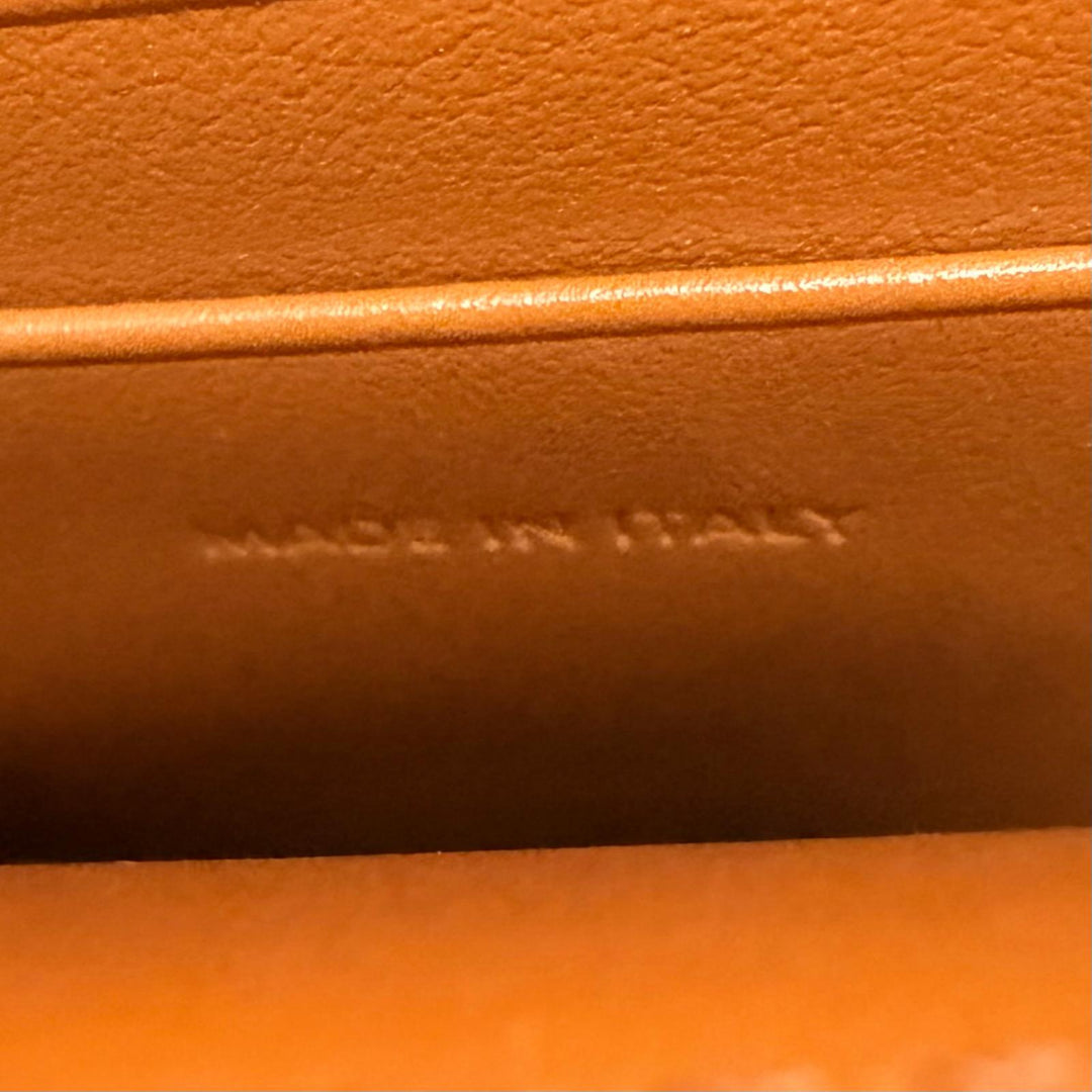 極美品□CELINE セリーヌ 10N062DB7 レザー トリオンフ カードケース 名刺入れ タン ゴールド金具 イタリア製 メンズ 保存袋付き