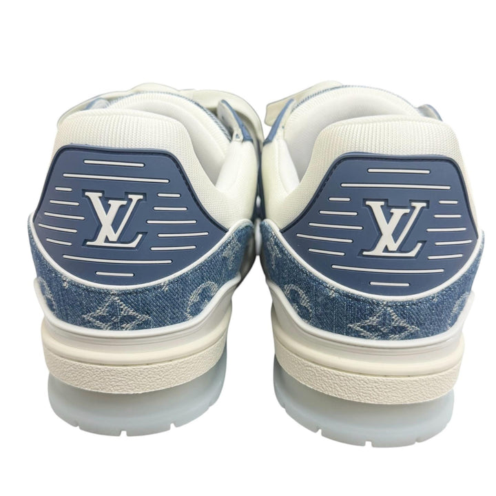 未使用品□LOUIS VUITTON ルイヴィトン 2024年製 1ADHHX LV・トレイナーライン モノグラムデニム ローカットスニーカー 8 イタリア製
