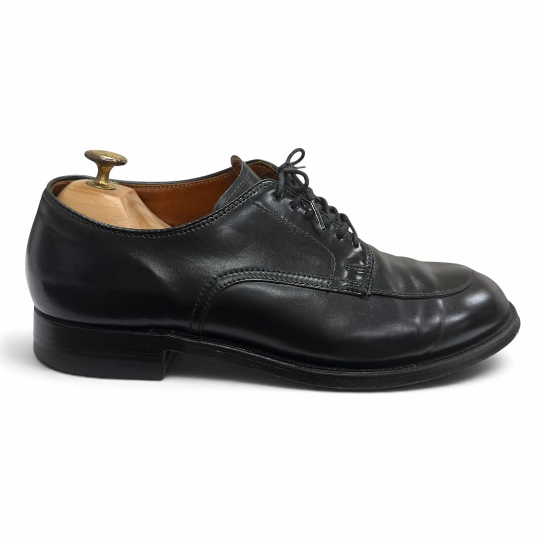 良品□ALDEN オールデン 54332 コードバン BEAMS別注 Vチップ レースアップ ドレスシューズ レザーシューズ ブラック 7.5 USA製 メンズ