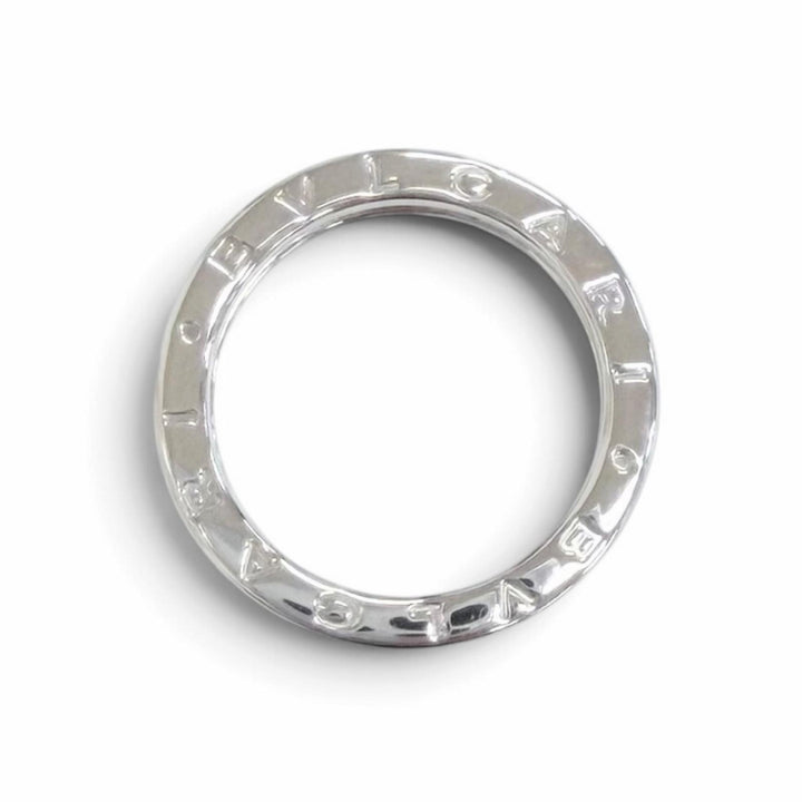 極美品△BVLGARI ブルガリ ビーゼロワン 1バンドリング 指輪 750(WG) ホワイトゴールド 56 (JP16号) 伊製 重量6.3g メンズ レディース