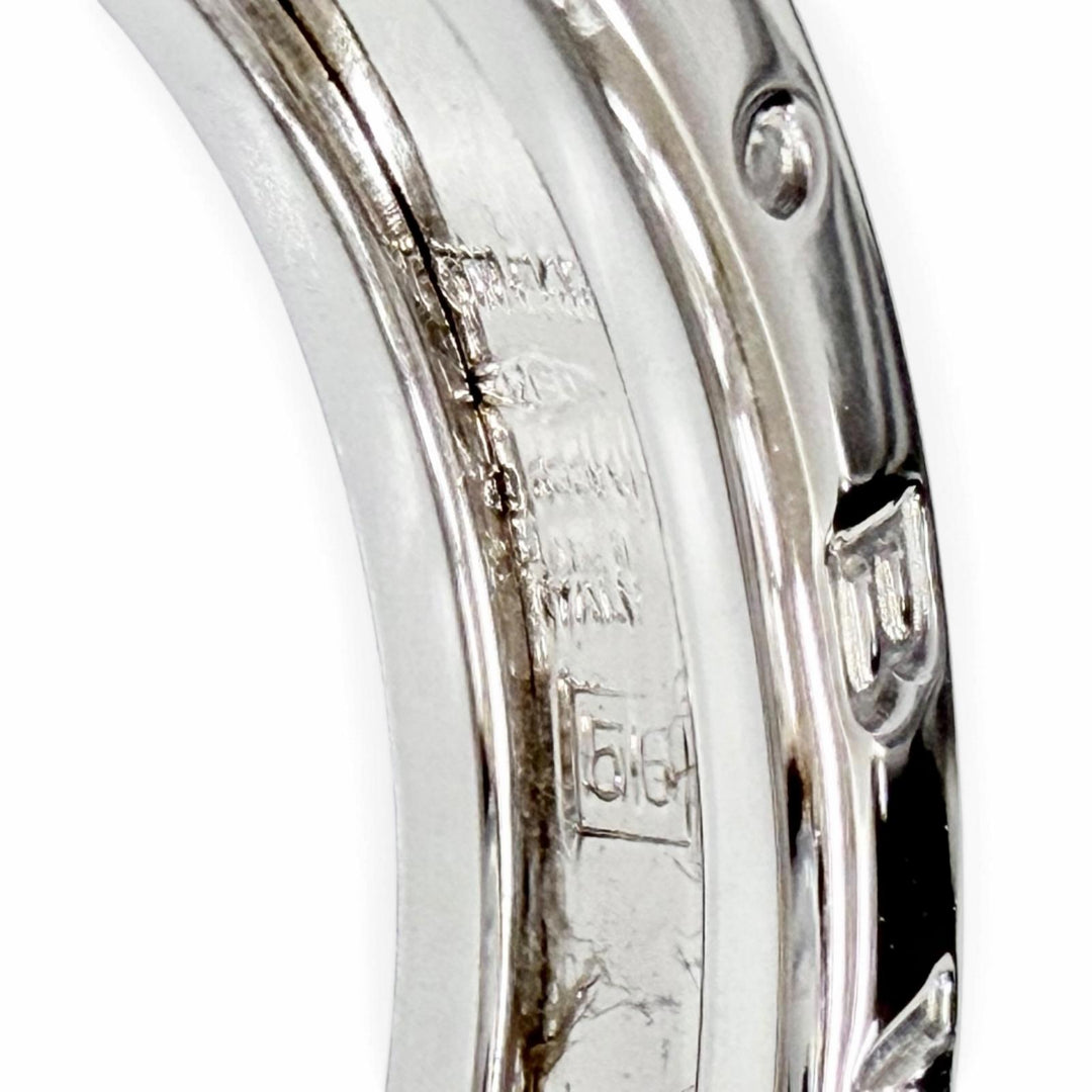 極美品△BVLGARI ブルガリ ビーゼロワン 1バンドリング 指輪 750(WG) ホワイトゴールド 56 (JP16号) 伊製 重量6.3g メンズ レディース