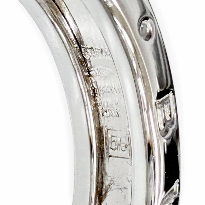 極美品△BVLGARI ブルガリ ビーゼロワン 1バンドリング 指輪 750(WG) ホワイトゴールド 56 (JP16号) 伊製 重量6.3g メンズ レディース