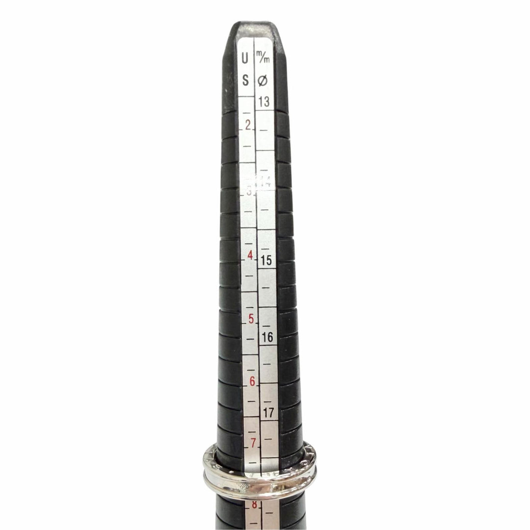 極美品△BVLGARI ブルガリ ビーゼロワン 1バンドリング 指輪 750(WG) ホワイトゴールド 56 (JP16号) 伊製 重量6.3g メンズ レディース