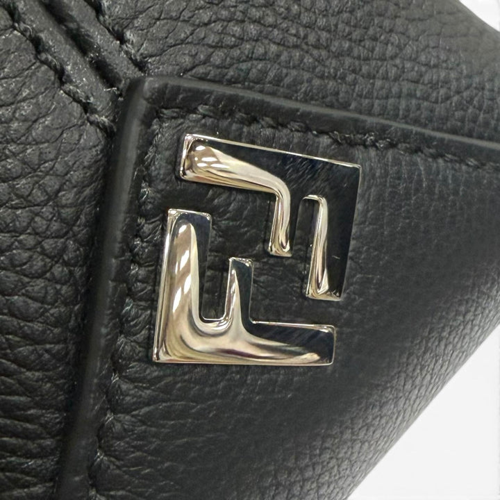 極美品□FENDI フェンディ 7VA658 フェンディ ルイ トートバッグ スモール レザー FFロゴ ブラック イタリア製 レディース 定価309100円