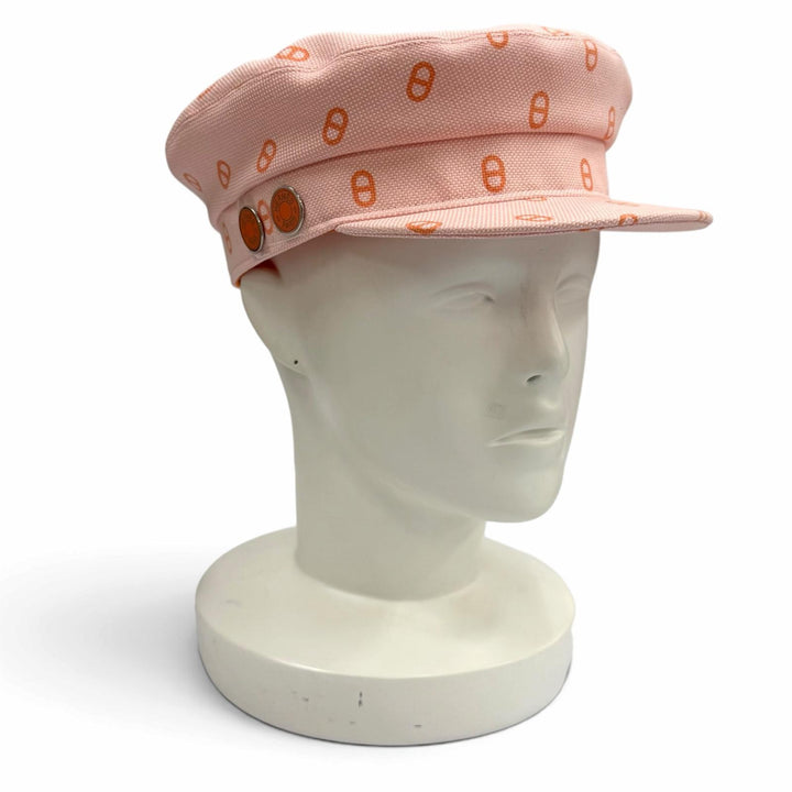 未使用品★HERMES エルメス シルバー金具 ヴォーバン トワルアッシュ シェーヌダンクル セリエ キャスケット 59 正規品 箱・保存袋付き