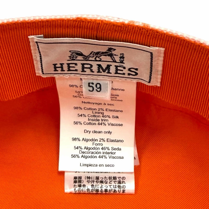 未使用品★HERMES エルメス シルバー金具 ヴォーバン トワルアッシュ シェーヌダンクル セリエ キャスケット 59 正規品 箱・保存袋付き