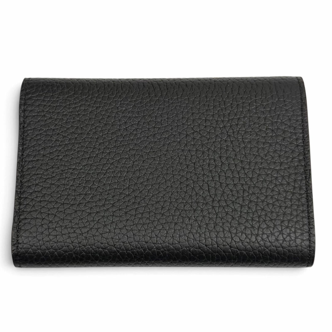 極美品★LOUIS VUITTON ルイヴィトン M62157 ポルトフォイユ･カプシーヌ コンパクト レザー LVロゴ金具 三つ折り財布 箱・保存袋付き