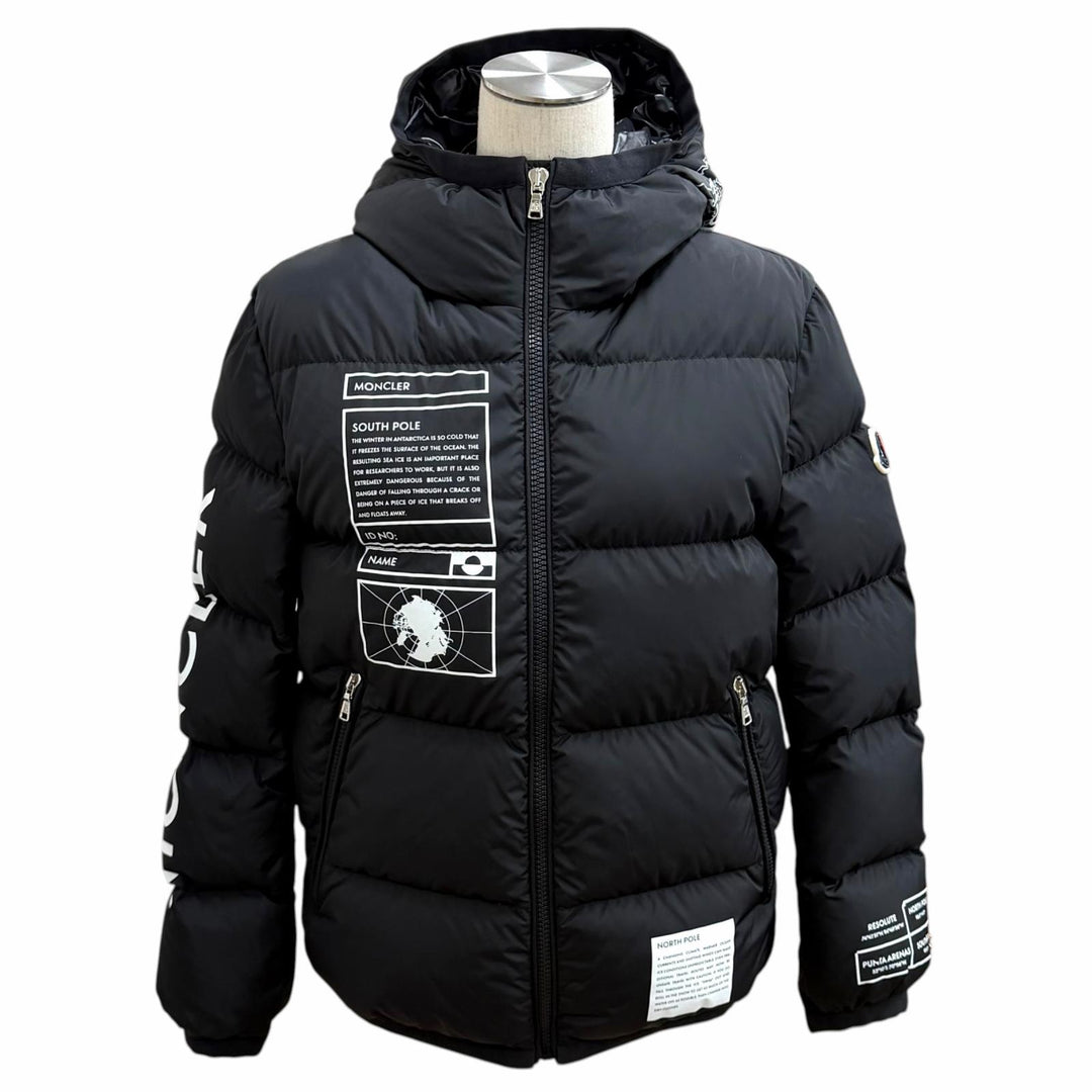 美品★MONCLER モンクレール 2022年製 LARM ラバーロゴパッチ付 ZIP UP ダウンジャケット 12anni 152cm 正規品 キッズ レディース可