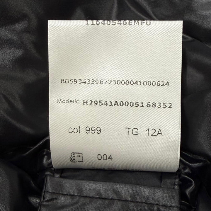 美品★MONCLER モンクレール 2022年製 LARM ラバーロゴパッチ付 ZIP UP ダウンジャケット 12anni 152cm 正規品 キッズ レディース可