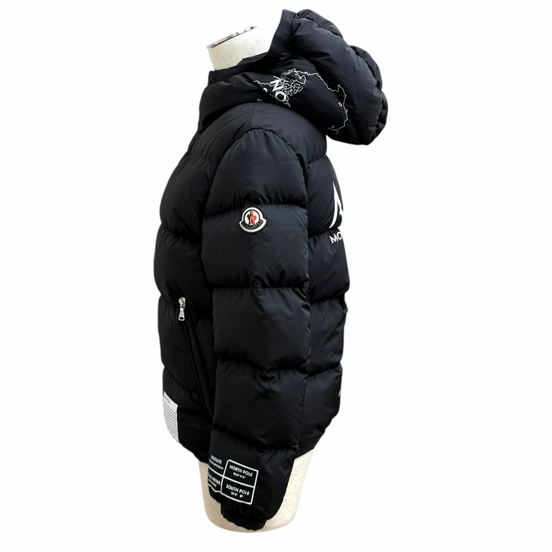 美品★MONCLER モンクレール 2022年製 LARM ラバーロゴパッチ付 ZIP UP ダウンジャケット 12anni 152cm 正規品 キッズ レディース可