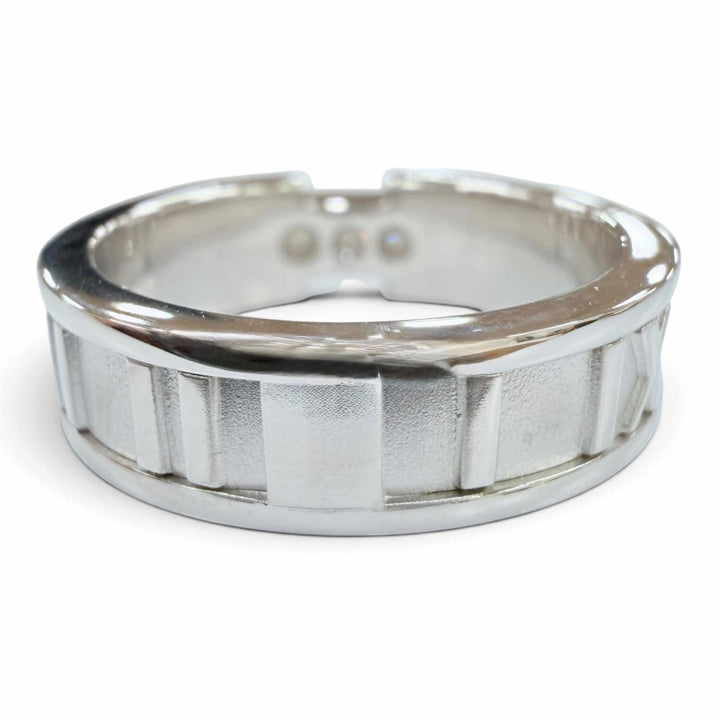 極美品☆TIFFANY&amp;Co. ティファニー アトラスリング 750（WG）3Pダイヤモンド 指輪 ホワイトゴールド JP11.5号相当 イタリア製 重量7.42g
