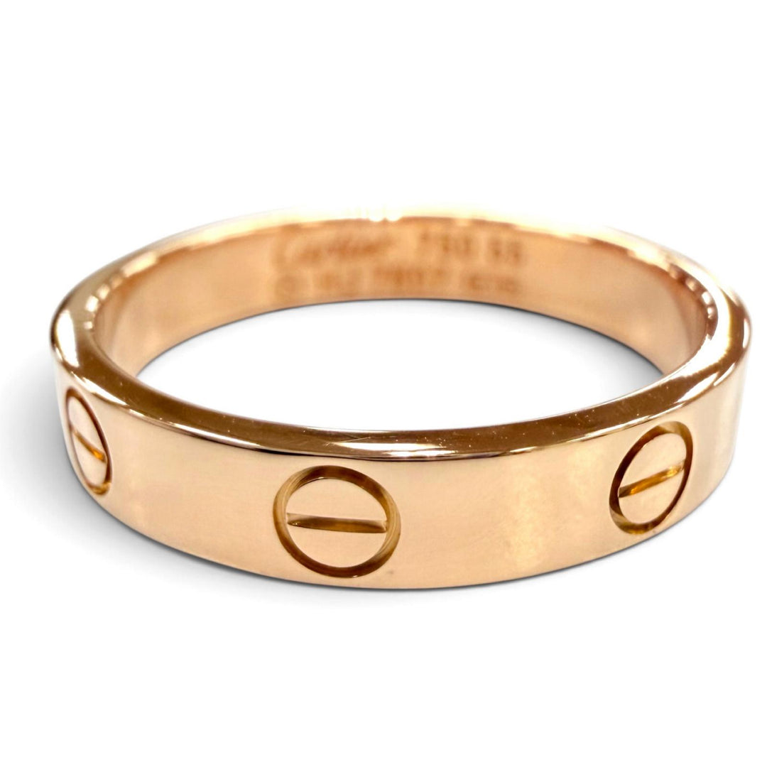 極美品☆Cartier カルティエ LOVE リング スモールモデル 750（PG) アクセサリー ピンクゴールド 55 JP15号相当 レディース 重量3.91g