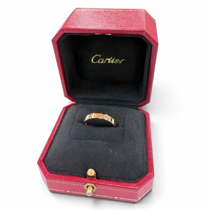 極美品☆Cartier カルティエ LOVE リング スモールモデル 750（PG) アクセサリー ピンクゴールド 55 JP15号相当 レディース 重量3.91g