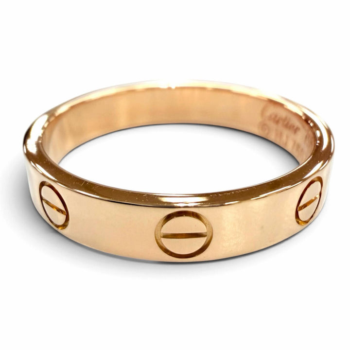 極美品☆Cartier カルティエ LOVE リング スモールモデル 750（PG) アクセサリー ピンクゴールド 55 JP15号相当 レディース 重量3.91g