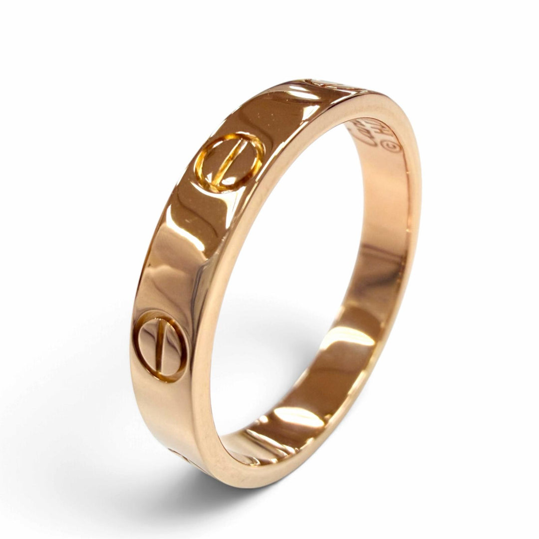 極美品☆Cartier カルティエ LOVE リング スモールモデル 750（PG) アクセサリー ピンクゴールド 55 JP15号相当 レディース 重量3.91g