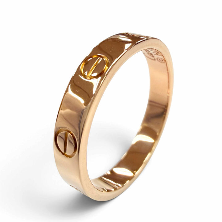 極美品☆Cartier カルティエ LOVE リング スモールモデル 750（PG) アクセサリー ピンクゴールド 55 JP15号相当 レディース 重量3.91g