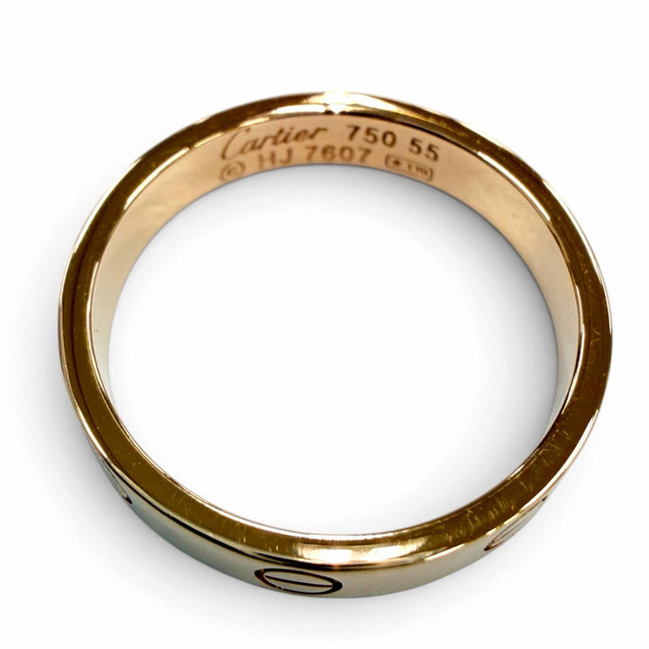 極美品☆Cartier カルティエ LOVE リング スモールモデル 750（PG) アクセサリー ピンクゴールド 55 JP15号相当 レディース 重量3.91g