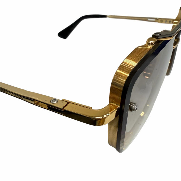 美品□DITA ディータ DTS121-62-01-Z ツーブリッジ グラデーションレンズ サングラス ゴールド ブラック 62□12-130 度無 日本製 メンズ