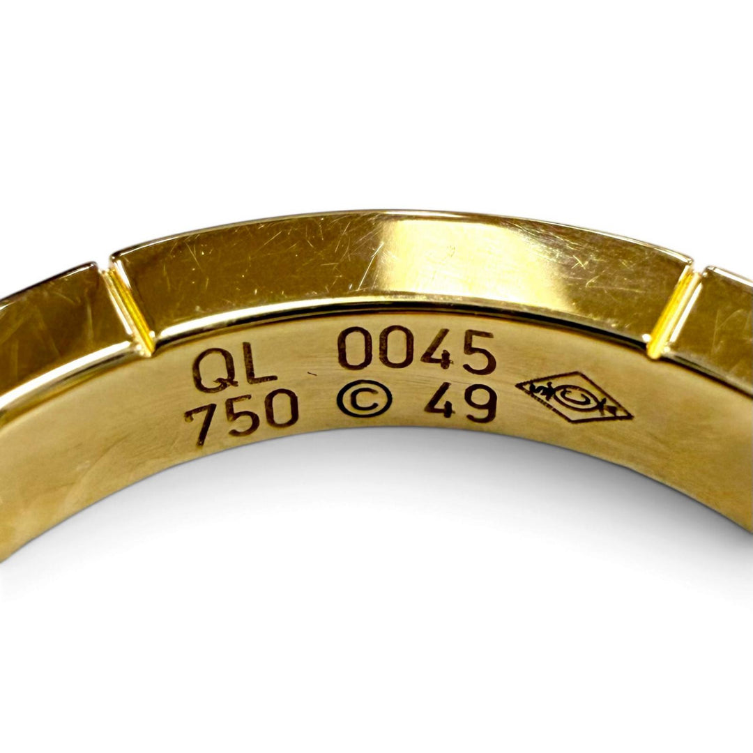 美品☆Cartier カルティエ ラニエール リング 750（YG） 指輪 アクセサリー イエローゴールド 49 JP9号相当 重量5.55g レディース