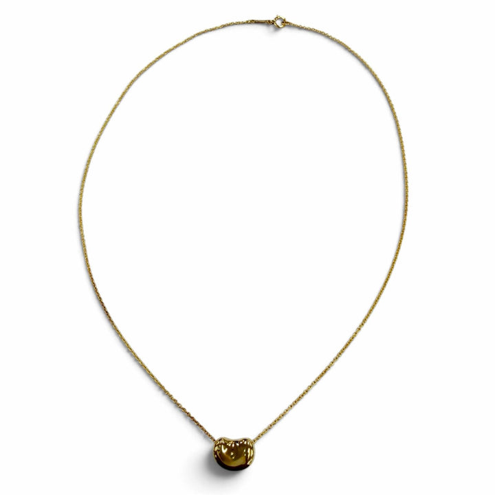 極美品☆TIFFANY&amp;Co. ティファニー エルサペレッティ ビーン デザイン ペンダント 18K（YG） ネックレス イエローゴールド 重量3.1g