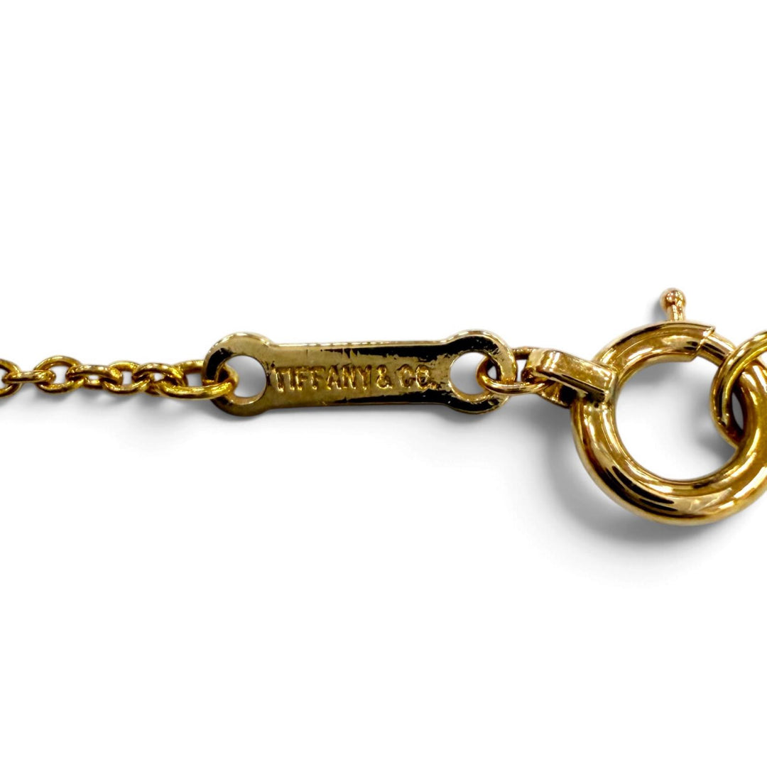 極美品☆TIFFANY&amp;Co. ティファニー エルサペレッティ ビーン デザイン ペンダント 18K（YG） ネックレス イエローゴールド 重量3.1g
