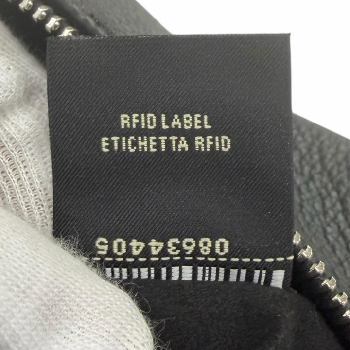 極美品▼FENDI フェンディ 7N0149 レザー セレリア ルイ FFメタル セカンドバッグ クラッチバッグ ブラック シルバー金具 メンズ