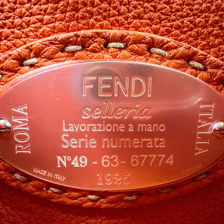 未使用品☆FENDI フェンディ 8BN244 セレリア ピーカブー ミニ レザー 2WAY ショルダー ハンドバッグ オレンジ 定価787600円 箱・保袋付