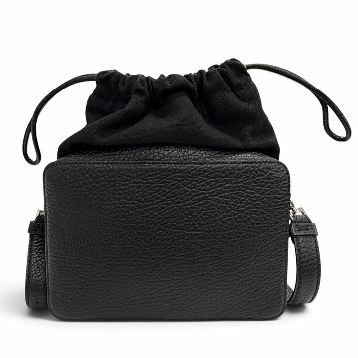 美品△Maison Margiela 11 メゾンマルジェラ11 SB1WG0018 5AC カメラバッグ レザー ショルダーバッグ ブラック イタリア製 保存袋付き