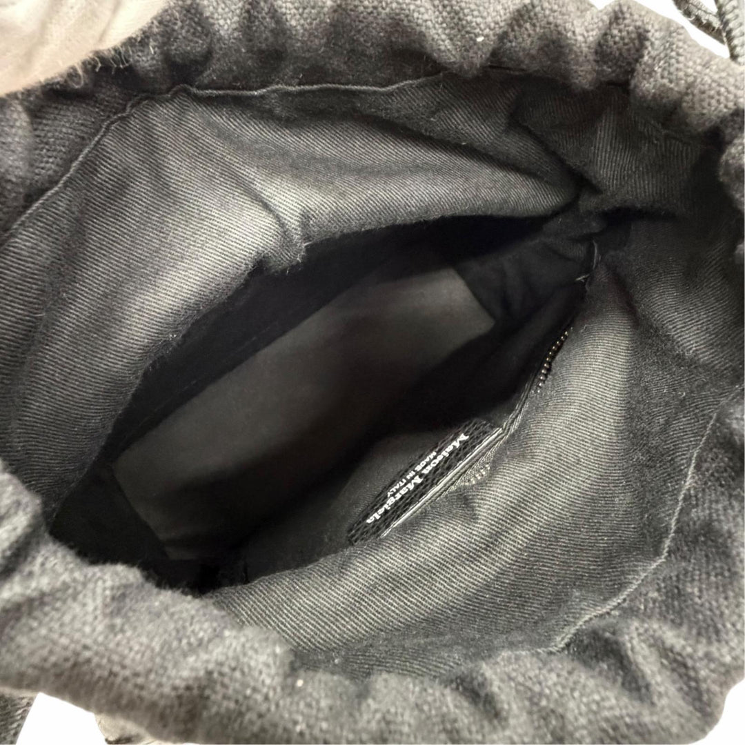 美品△Maison Margiela 11 メゾンマルジェラ11 SB1WG0018 5AC カメラバッグ レザー ショルダーバッグ ブラック イタリア製 保存袋付き