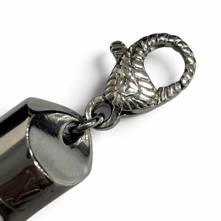 美品□LOUIS VUITTON ルイヴィトン 2023年製 M1540L LVロープ ブレスレット アクセサリー シルバー L イタリア製 メンズ 箱・保存袋付き